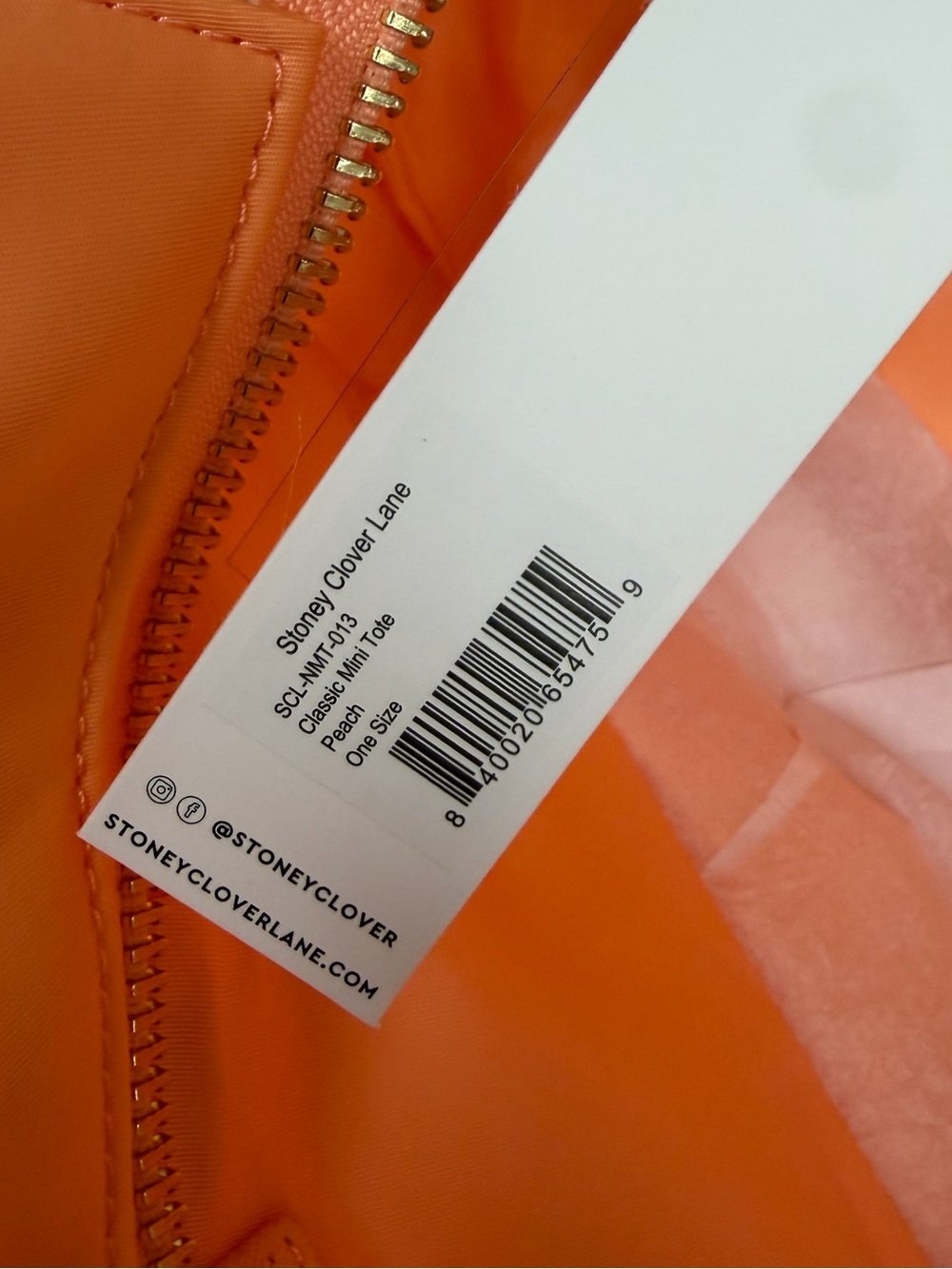 Stoney Clover Classic Mini Tote in Peach - Picture 3 of 4